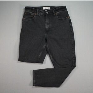 Abercrombie &‎ Fitch The 90s Straight High Rise Jeans Womens 27 Black Wash Denim
